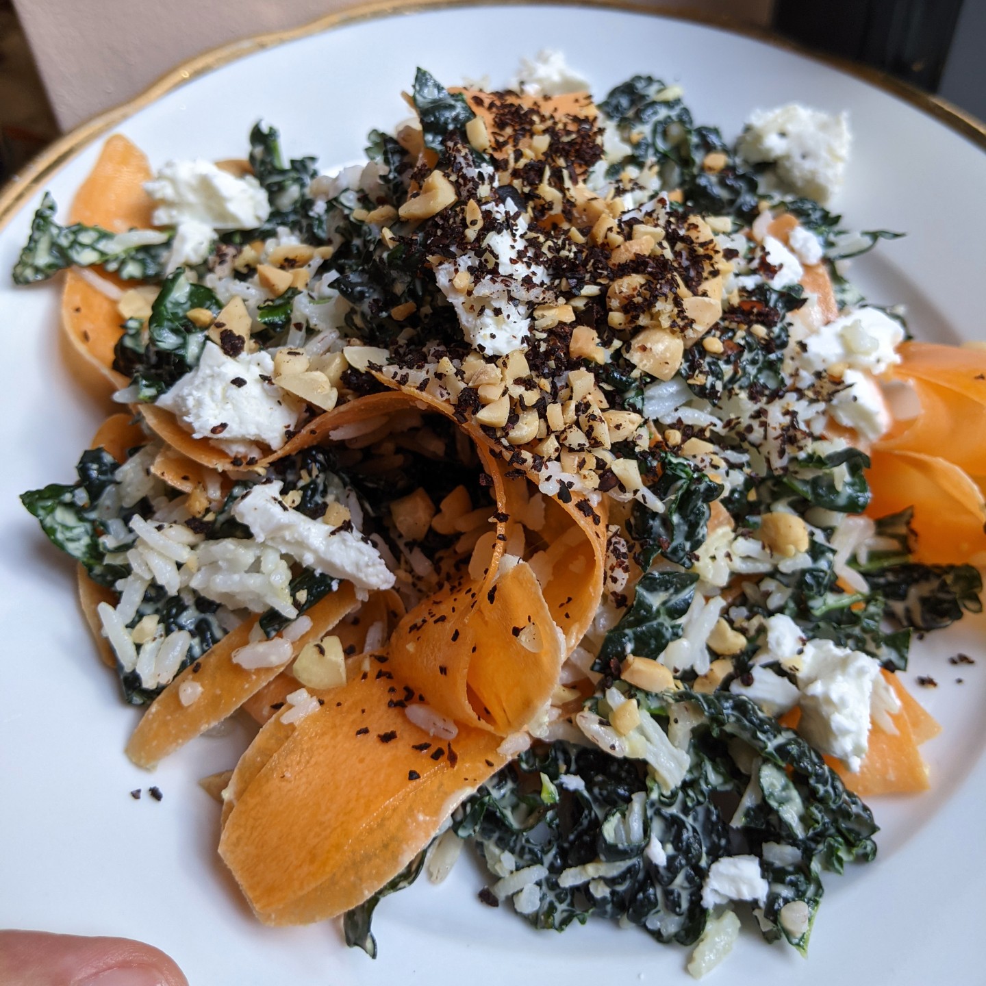 Massaged Kale Salad with Lemon Tahini and Urfa Peanuts - Rooted Spices: Single origin spices, unique
